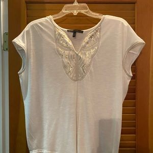 White and Gold Top from White House Black Market. Size small. Like New!